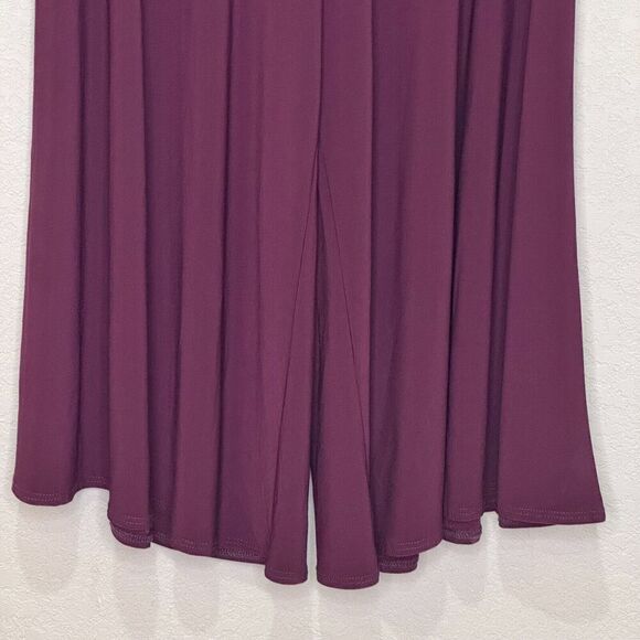 Clara Sun Woo 2 Piece Set Top & Culottte Pants Size Medium Burgundy - Picture 13 of 15